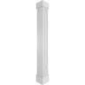 Ekena Millwork 11-5/8 in. x 9 ft. Square Non-Tapered San Carlos Mission Style Fretwork PVC Column Wrap Kit w/Mission Capital and Base
