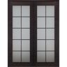 Belldinni 36 in.x 80 in. Both Active Black Apricot Glass Manufactured Wood Stard Double Prehung French Door