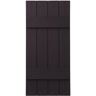 Ply Gem 15 in. x 35 in. Polypropylene 4-Board Closed Board and Batten Shutter Pair in Dark Berry