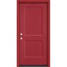 Masonite Performance Door System 36 in. x 80 in. Logan Right-Hand Inswing Red Smooth Fiberglass Prehung Front Door