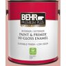 BEHR PREMIUM PLUS 1 gal. #T17-06 Everythings Rosy Hi-Gloss Enamel Interior/Exterior Paint & Primer