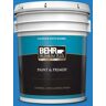 BEHR PREMIUM PLUS 5 gal. #P510-6 Brilliant Blue Satin Enamel Exterior Paint & Primer