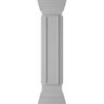 Ekena Millwork End 48 in. x 10 in. White Box Newel Post with Panel, Flat Capital and Base Trim (Installation Kit Included)