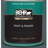 BEHR PREMIUM PLUS 1 qt. #PPU12-20 Underwater color Semi-Gloss Enamel Exterior Paint & Primer