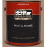 BEHR PREMIUM PLUS 1 gal. #N240-5 Rodeo Tan Flat Exterior Paint & Primer