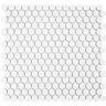 Merola Tile Hudson Penny Round Glossy White 12 in. x 12-5/8 in. Porcelain Mosaic Tile (10.7 sq. ft./Case)