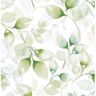 LILLIAN AUGUST 30.75 sq. ft. Luxe Haven Green Ivy Watercolor Tossed Leaves Vinyl Peel and Stick Wallpaper Roll