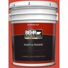 BEHR PREMIUM PLUS 5 gal. #P180-7 Top Tomato Flat Exterior Paint & Primer