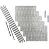 Fasade Monaco 18 in. x 24 in. Crosshatch Silver Vinyl Decorative Wall Tile Backsplash 15 sq. ft. Kit