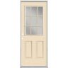 Masonite 32 in. x 80 in. 9 Lite Golden Haystack Right-Hand Inswing Painted Smooth Fiberglass Prehung Front Door, Vinyl Frame