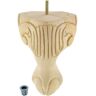 American Pro Decor 6-1/2 in. x 3-1/2 in. Unfinished Solid Hardwood Queen Ann Leg