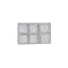 Clearly Secure 22.5 in. x 15 in. x 3.125 in. Metric Series Cuneis Pattern Frameless Non-Vented Glass Block Window