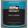 BEHR PREMIUM PLUS 1 qt. #720F-5 Hidden Peak Satin Enamel Exterior Paint & Primer