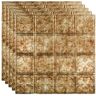 Fasade Traditional #10 2 ft. x 2 ft. Bermuda Bronze Lay-In Vinyl Ceiling Tile (20 sq. ft.)