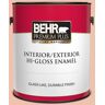 BEHR PREMIUM PLUS 1 gal. #M180-3 Flamingo Feather Hi-Gloss Enamel Interior/Exterior Paint