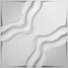 Ekena Millwork 19 5/8 in. x 19 5/8 in. Rogue EnduraWall Decorative 3D Wall Panel, White, (50-Pack for 133.73 Sq. Ft.)