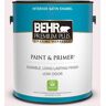 BEHR PREMIUM PLUS 1 gal. #100A-1 Barely Pink Satin Enamel Low Odor Interior Paint & Primer