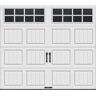 Clopay Gallery Steel Short Panel 8 ft x 7 ft Insulated 6.5 R-Value  White Garage Door with SQ24 Windows