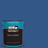 BEHR PREMIUM PLUS 1 gal. #590B-7 Award Blue Satin Enamel Exterior Paint & Primer