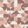 Tempaper Composed Shapes Redwood Removable Peel and Stick Vinyl Wallpaper, 28 sq. ft.