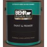 BEHR PREMIUM PLUS 1 gal. #N190-7 Moose Trail Semi-Gloss Enamel Exterior Paint & Primer