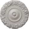 Ekena Millwork 21 in. x 2 in. Marseille Urethane Ceiling Medallion (Fits Canopies upto 7-3/8 in.), Ultra Pure White