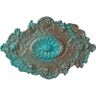 Ekena Millwork 30-1/2 in. W x 20 in. H x 1-1/2 in. Strasbourg Urethane Ceiling Medallion, Copper Green Patina