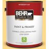 BEHR PREMIUM PLUS 1 gal. #P260-4 Banana Mania Flat Low Odor Interior Paint & Primer