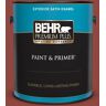 BEHR PREMIUM PLUS 1 gal. #180D-7 Roasted Pepper Satin Enamel Exterior Paint & Primer