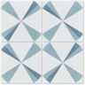 Villa Lagoon Tile Polaris Azul Multicolor/Matte 8 in. x 8 in. Cement Handmade Floor and Wall Tile (Box of 8/3.45 sq. ft.)