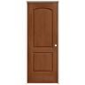 JELD-WEN 28 in. x 80 in. Continental Hazelnut Stain Left-Hand Molded Composite Single Prehung Interior Door