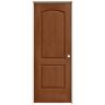 JELD-WEN 28 in. x 80 in. Continental Hazelnut Stain Left-Hand Solid Core Molded Composite MDF Single Prehung Interior Door