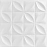 A La Maison Ceilings Perceptions Ultra Pure White - Satin (Behr) 1.6 ft. x 1.6 ft. Decorative Foam Glue Up Ceiling Tile (21.6 sq. ft./Case)