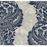 Seabrook Designs Newton Damask Blue and Grey Paper Strippable Roll (Covers 60.75 sq. ft.)