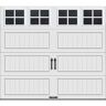 Clopay Gallery Steel Long Panel 8 ft x 7 ft Insulated 6.5 R-Value  White Garage Door with SQ22 Windows
