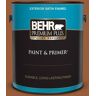 BEHR PREMIUM PLUS 1 gal. #240D-7 Chestnut Stallion Satin Enamel Exterior Paint & Primer