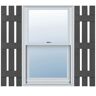 Ekena Millwork 12 in. x 57 in. Lifetime Vinyl TailorMade Three Board Spaced Board and Batten Shutters Pair Tuxedo Grey