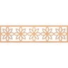 Ekena Millwork Daisy Fretwork 0.25 in. D x 47 in. W x 12 in. L Hickory Wood Panel Moulding