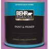 BEHR PREMIUM PLUS 1 qt. #P110-5A Eccentric Magenta Satin Enamel Exterior Paint & Primer