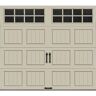 Clopay Gallery Steel Short Panel 8 ft x 7 ft Insulated 6.5 R-Value  Desert Tan Garage Door with SQ24 Windows