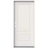 JELD-WEN 36 in. x 80 in. 2 Panel Euro Right-Hand/Inswing White Steel Prehung Front Door