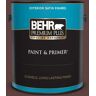 BEHR PREMIUM PLUS 1 gal. #BXC-21 Chicory Root Satin Enamel Exterior Paint & Primer