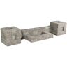 Pavestone RumbleStone 112 in. x 21 in. x 24.5 in. Column/Wall Kit in Greystone