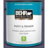 BEHR PREMIUM PLUS 1 gal. #640F-7 Academy Purple Satin Enamel Low Odor Interior Paint & Primer