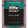 BEHR PREMIUM PLUS 1 gal. #BIC-19 Berry Blush Semi-Gloss Enamel Exterior Paint & Primer