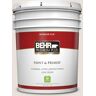 BEHR PREMIUM PLUS 5 gal. #N180-1 Barely Brown Flat Low Odor Interior Paint & Primer