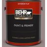 BEHR PREMIUM PLUS 1 gal. #MQ1-37 Fashion Week Flat Exterior Paint & Primer