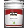 BEHR PREMIUM PLUS 5 gal. #N530-7 Private Black Flat Low Odor Interior Paint & Primer