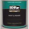 BEHR PREMIUM PLUS 1 qt. #T17-09 Laid Back Gray Semi-Gloss Enamel Exterior Paint & Primer