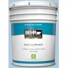 BEHR PREMIUM PLUS 5 gal. #S500-2 Essex Blue Satin Enamel Low Odor Interior Paint & Primer